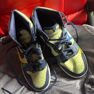 Nike Athletic Shoes - Navy and Lime